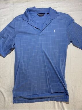Polo by Ralph Lauren Light Blue Windowpane Polo Shirt